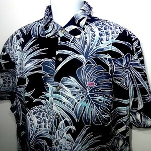 MEN'S 3XL ALOHA HAWAIIAN BUTTON DOWN SHORT SLEEVE SHIRT